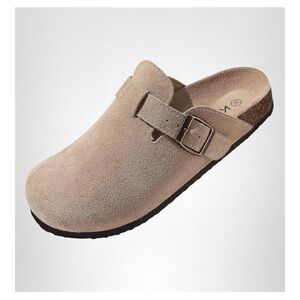 Kidmi taupe suede clogs